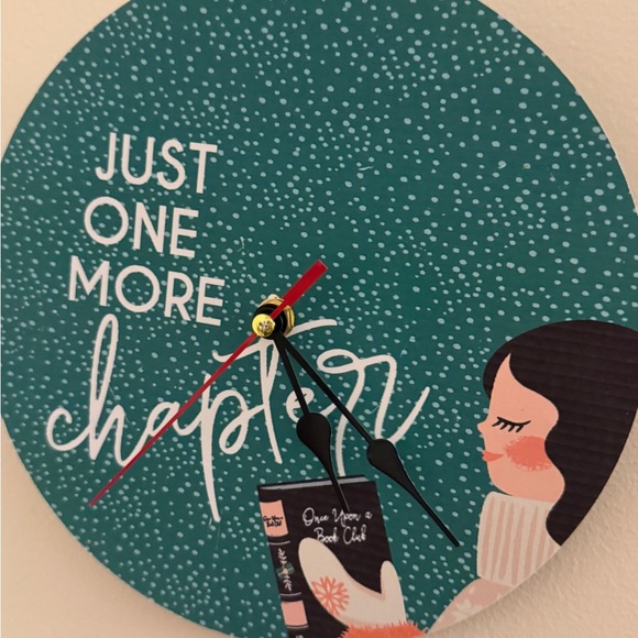 Battery powered Wall Clock - Just One More Chapter - Picture 1 of 2